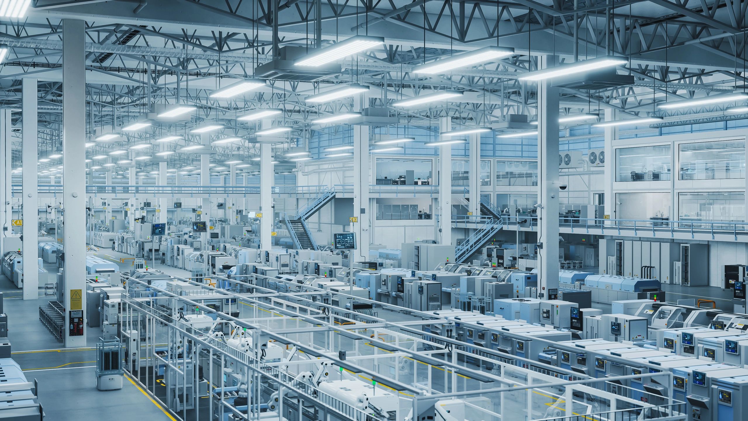 Automated production environment representing ERP implementation support